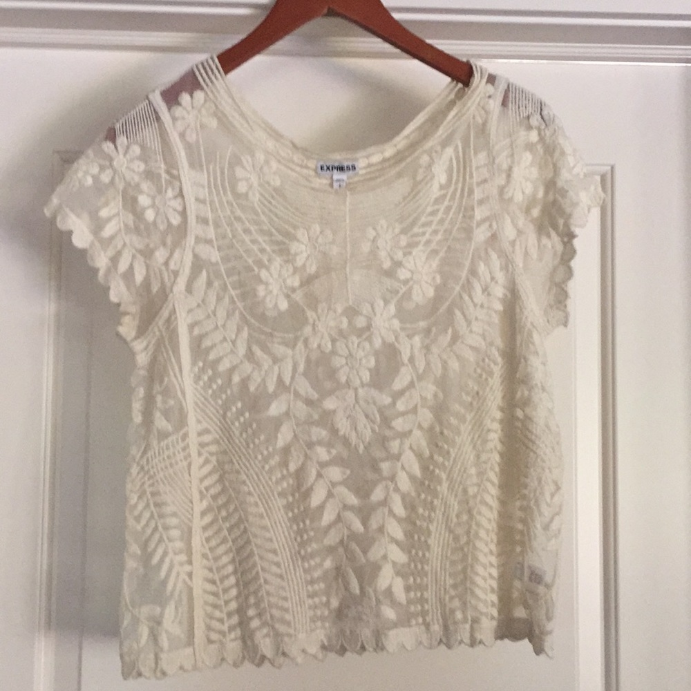 Sheer Floral Lace Top